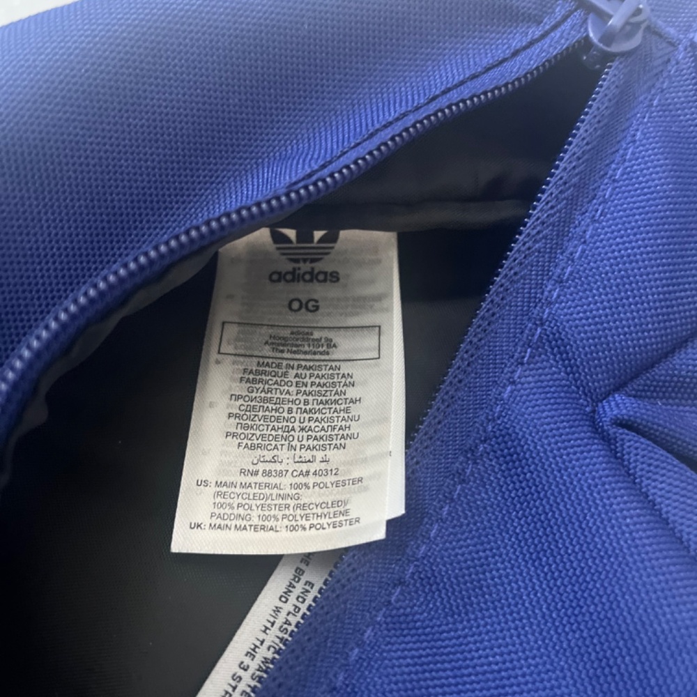 Adidas Trefoil Sling Garden Flower Blooming Indigo Blue Gerbera Freesia Bag - Picture 12 of 12